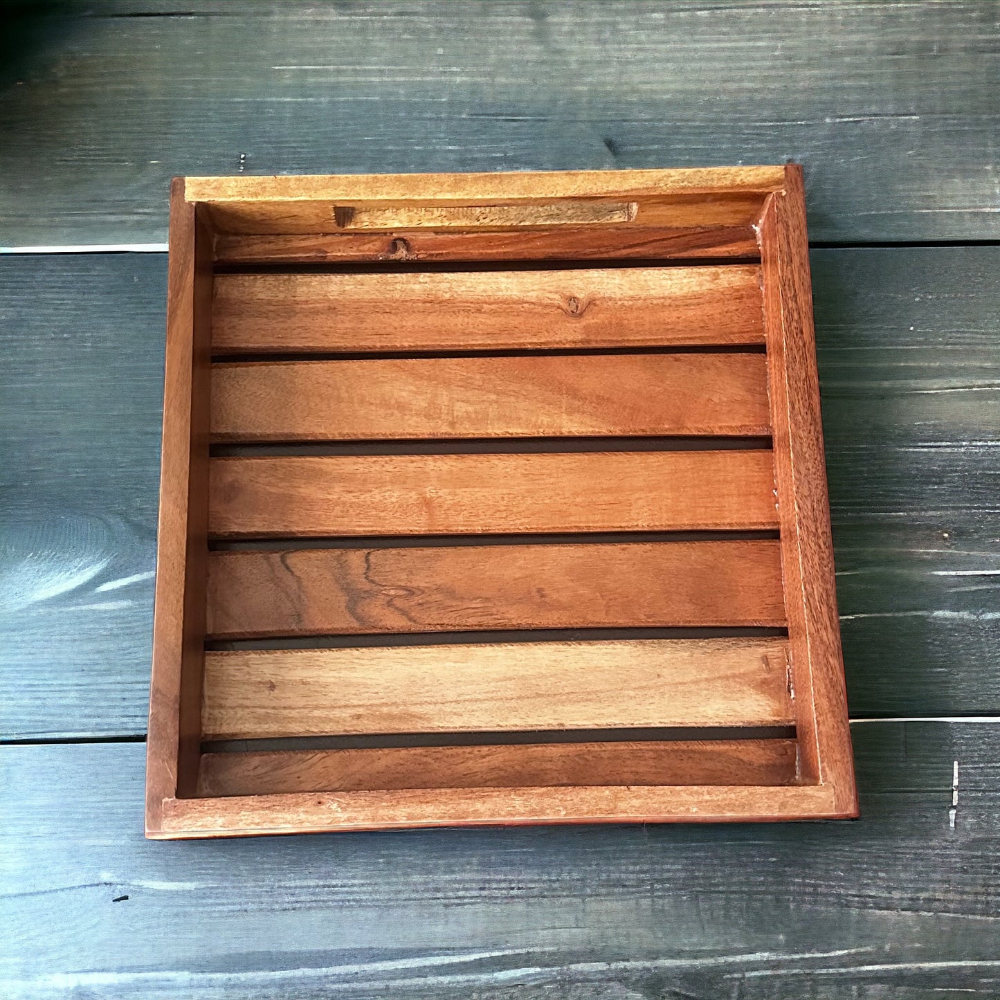 Acacia aura wooden tray - medium size - single