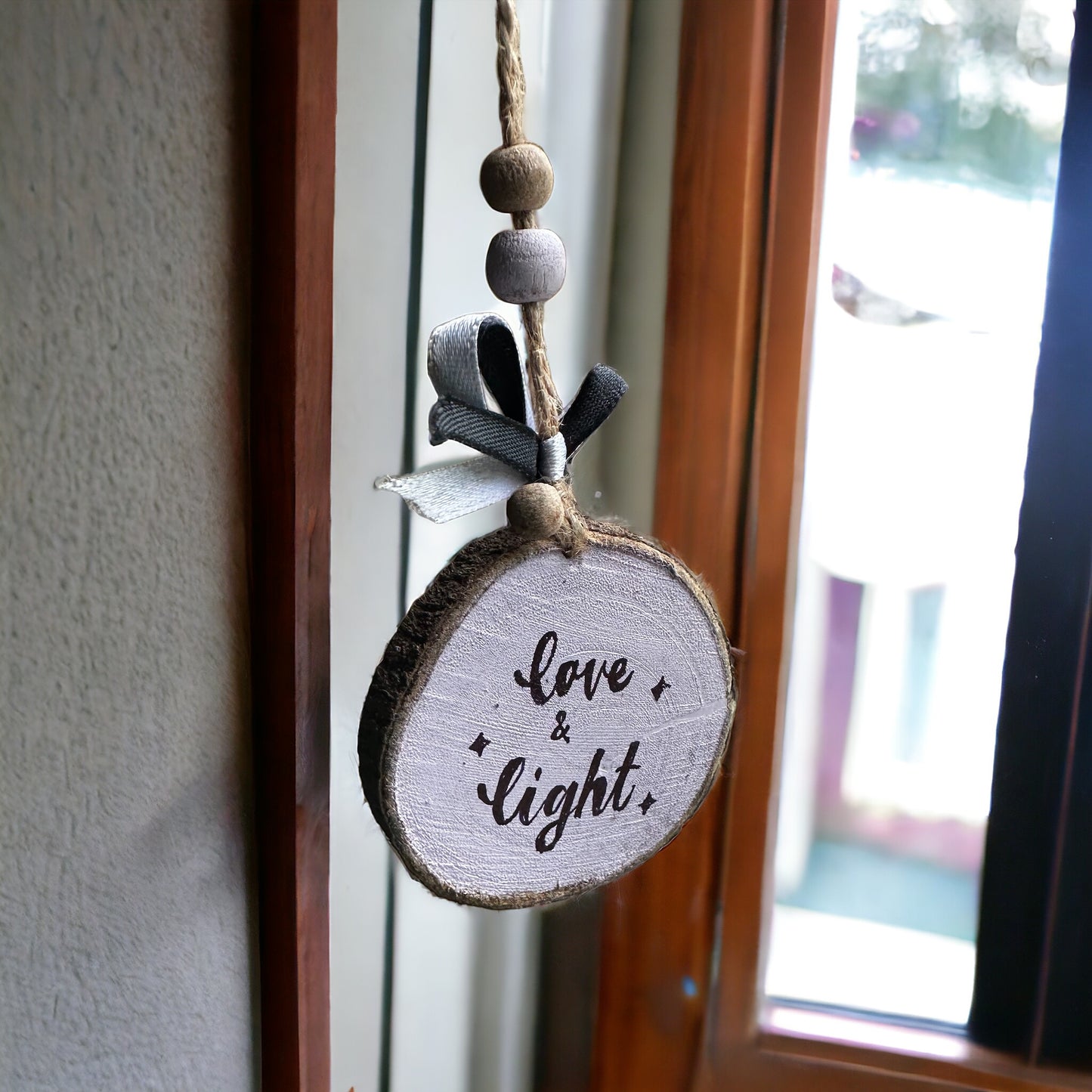 Upcycled rustic bark charm - single