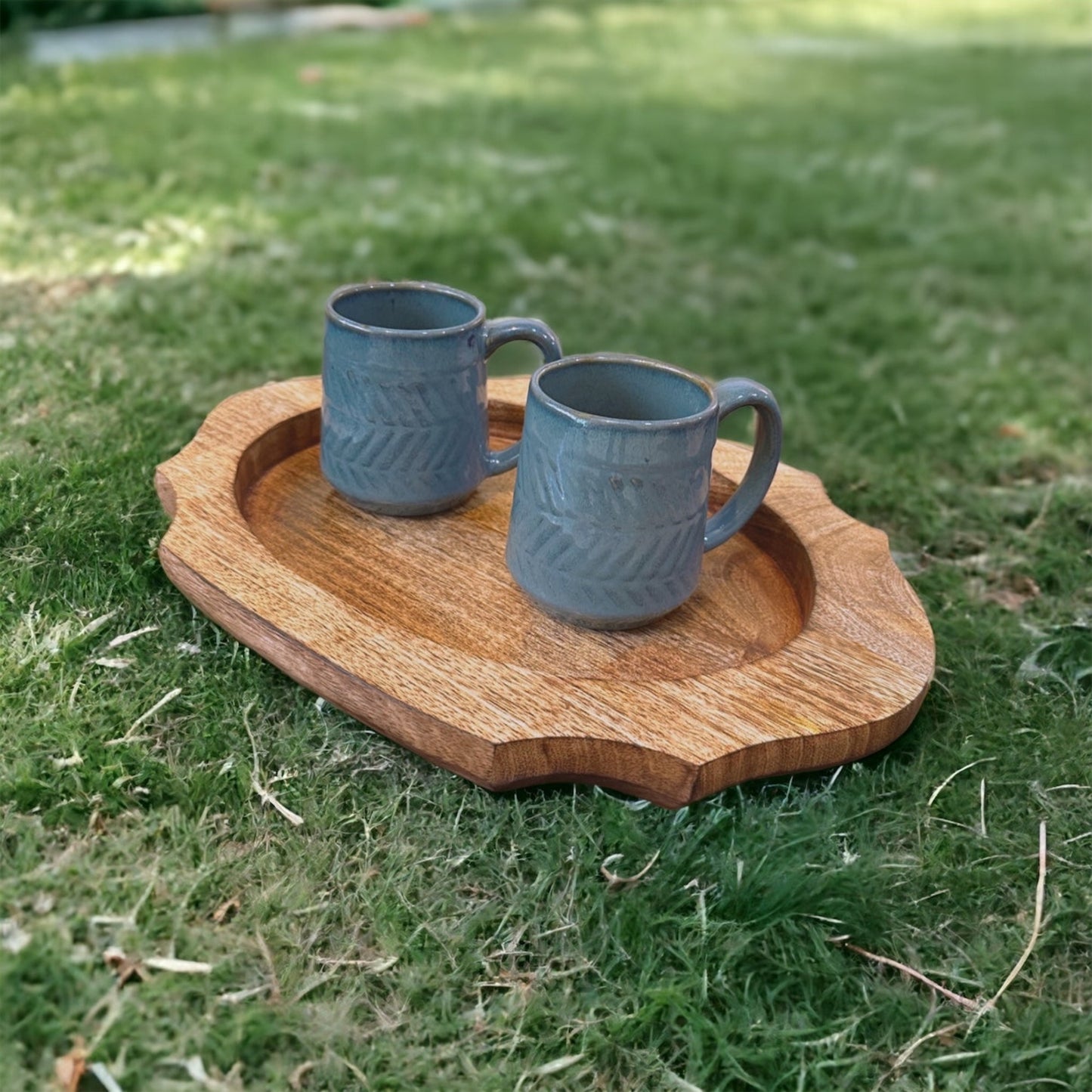 Rustic curvy platter - single