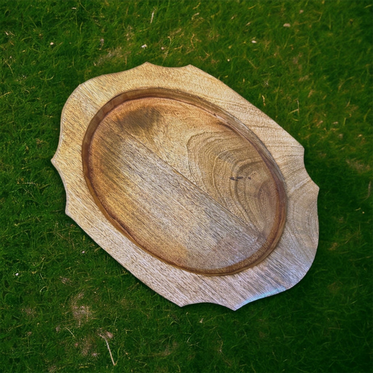 Rustic curvy platter - single