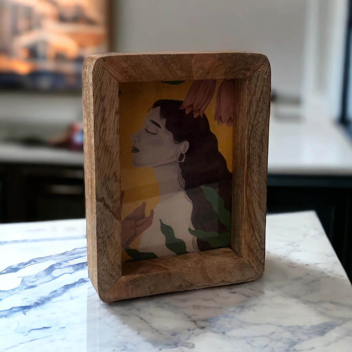 MangoMosaic Self-Standing Wooden Frame - single