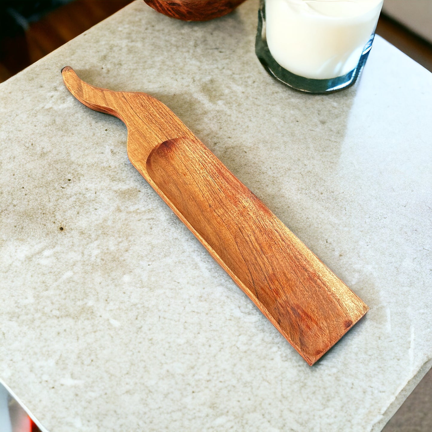 ElegantArc Acacia Serving Platter – single