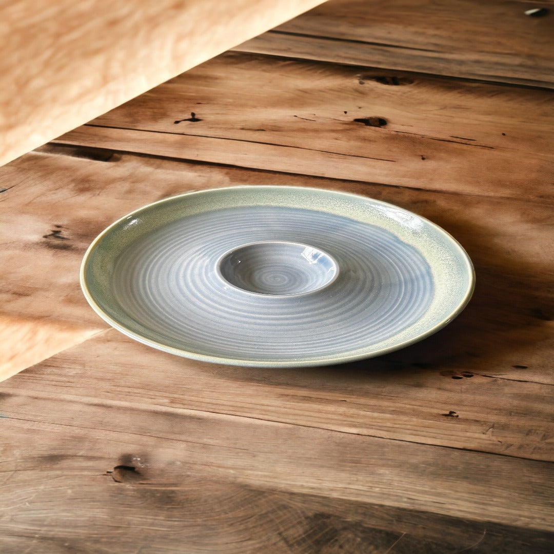 Spiral pastel chip and dip platter - single