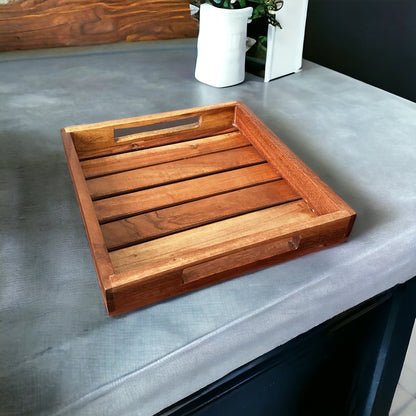 Acacia aura wooden tray - medium size - single