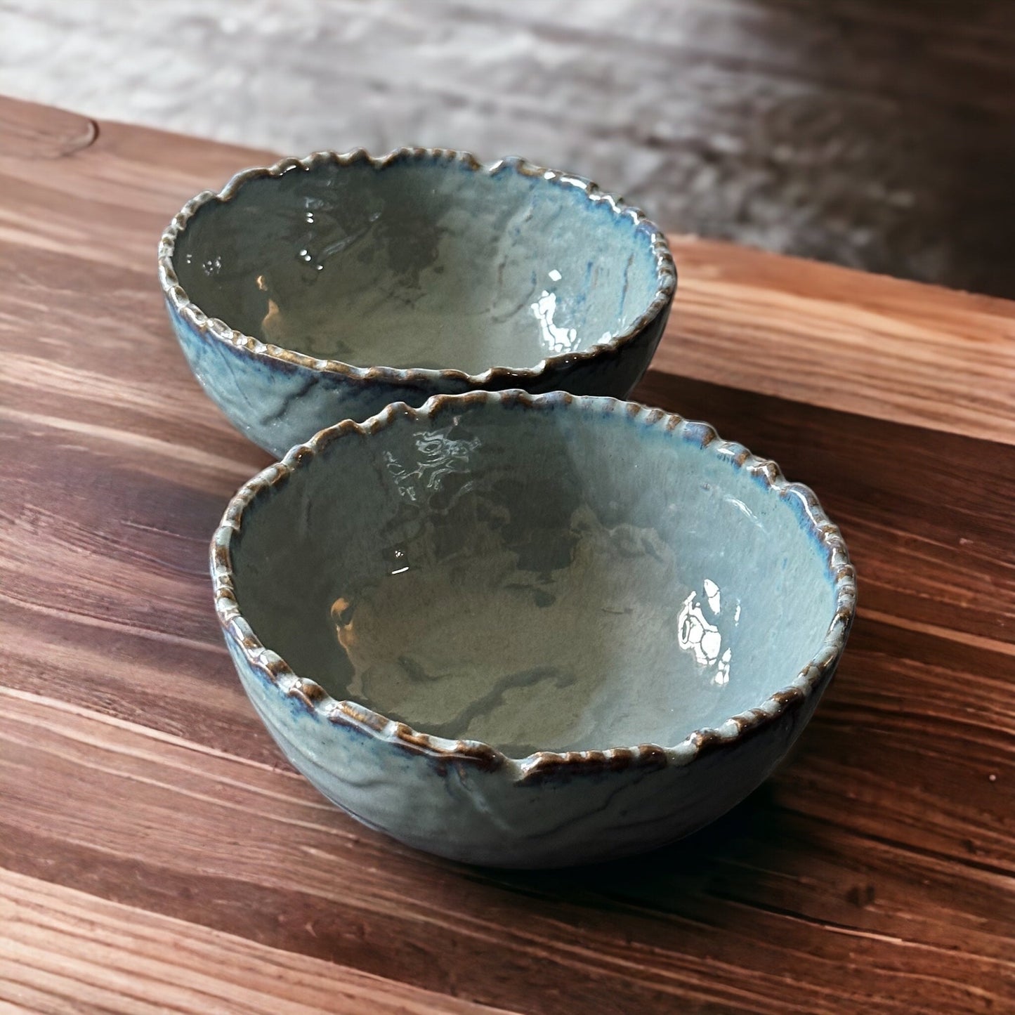 Alana stoneware large curry bowls - set of two