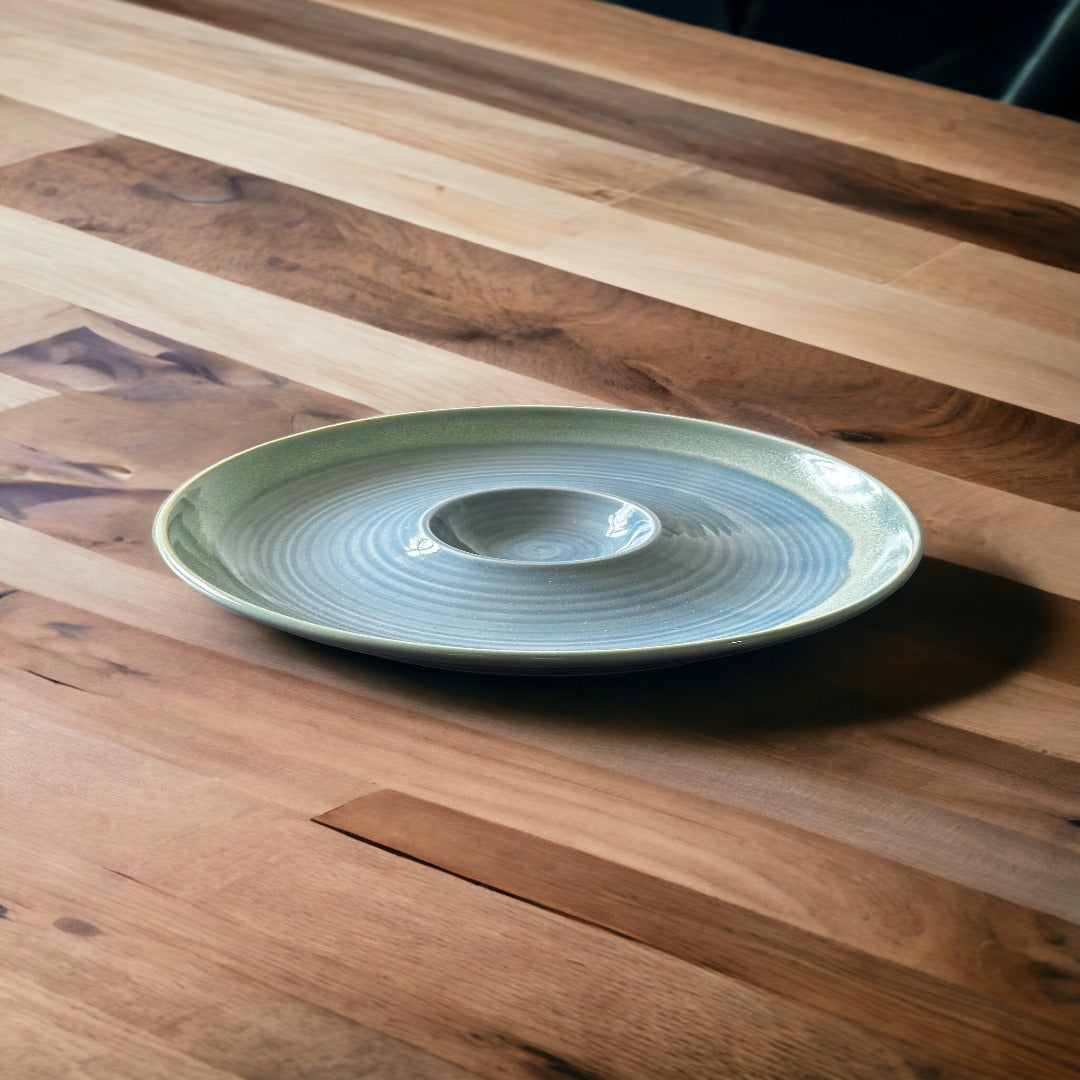 Spiral pastel chip and dip platter - single
