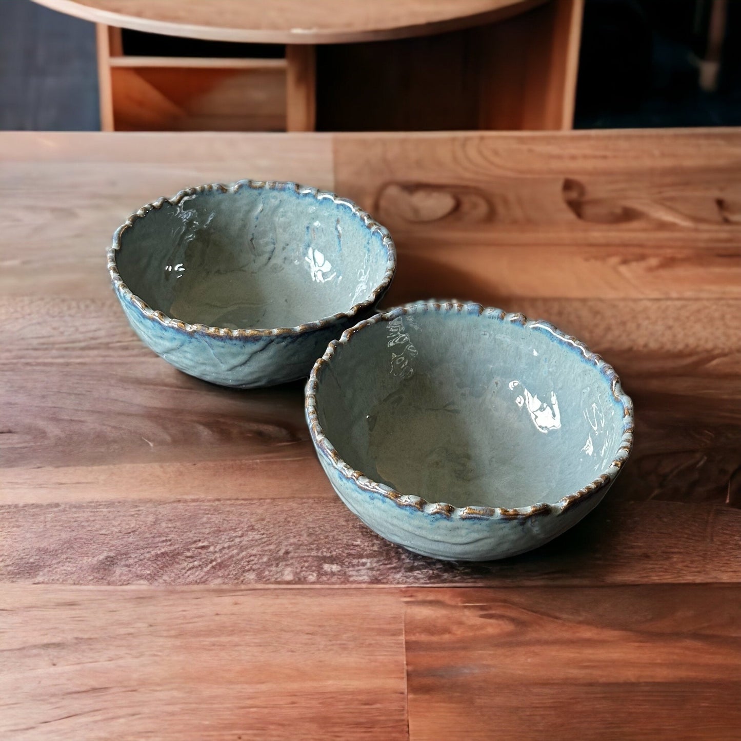 Alana stoneware large curry bowls - set of two