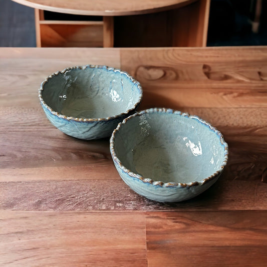 Alana stoneware large curry bowls - set of two