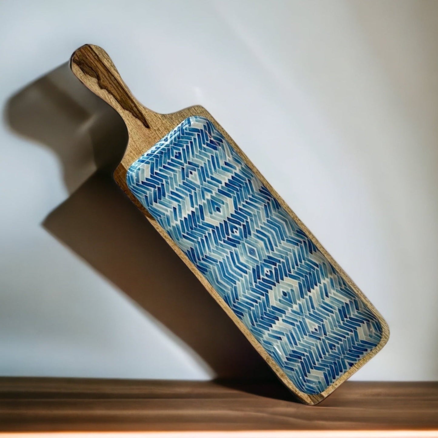 Meraki geometric lines long platter - single