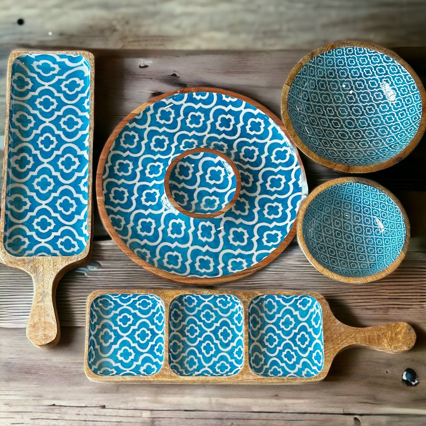 Meraki fresh turkish round dip platter - single