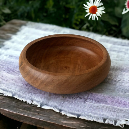 Acacia wood grove salad bowl medium or large - single