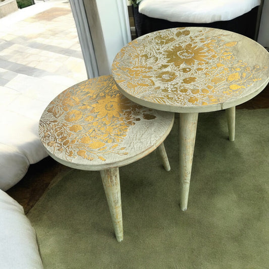 Sage Luxe Antique Mango Wood Table with Detachable Legs