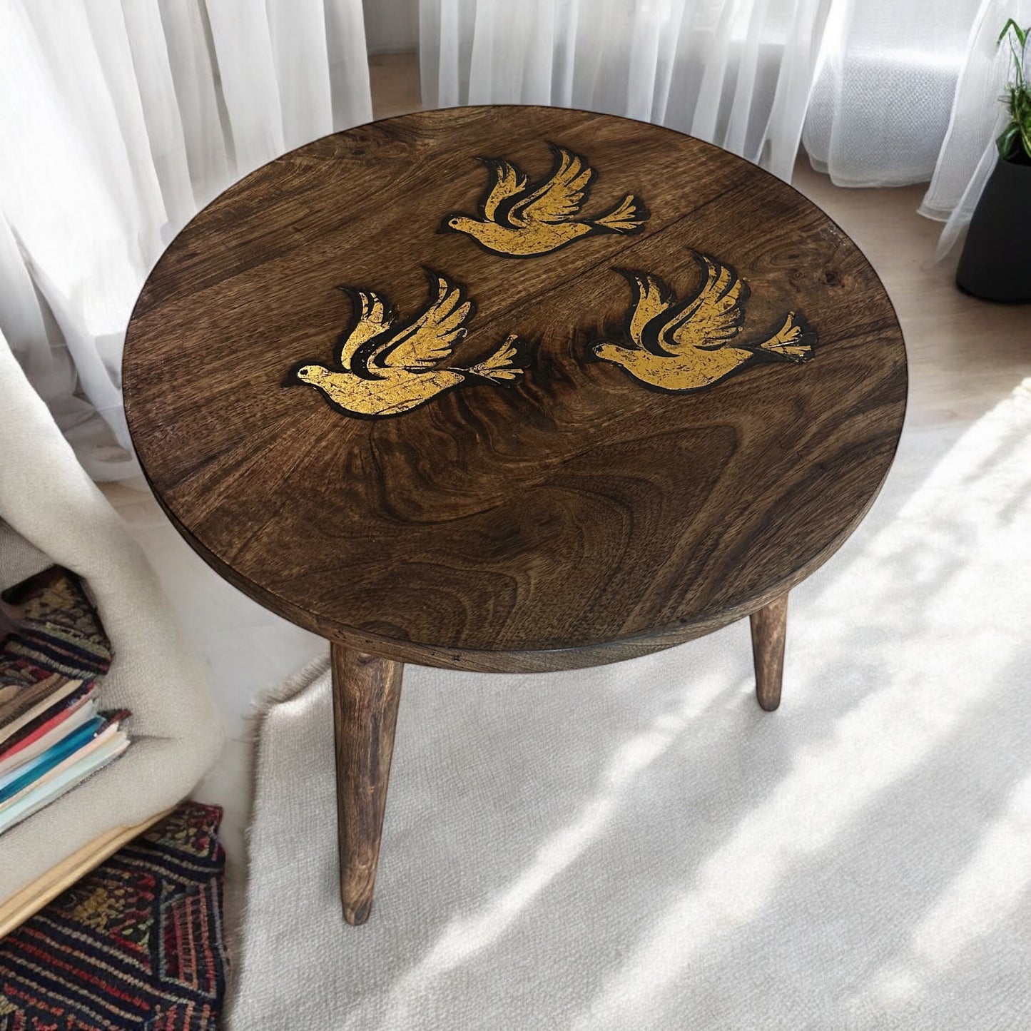 SonaSthaan Mango Wood Table with Detachable Legs