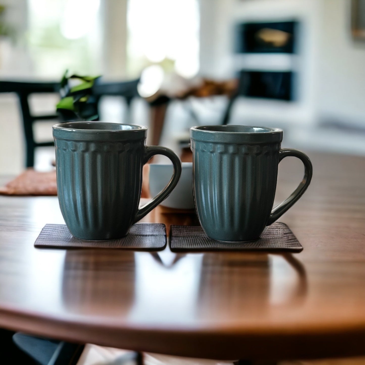 Green vintage mugs - set of two