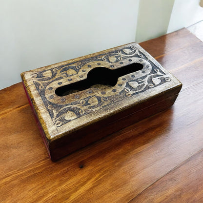 Mango Grove Brown Vintage Colour Tissue Holder - single