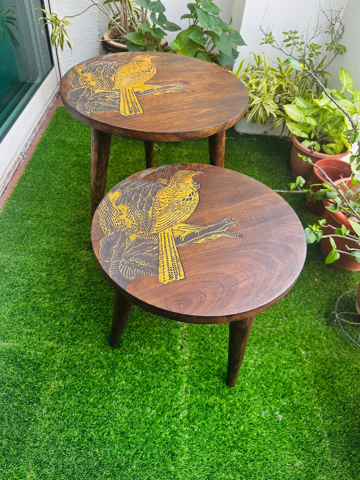 Aurora Eagle Mango Wood Table with Detachable Legs