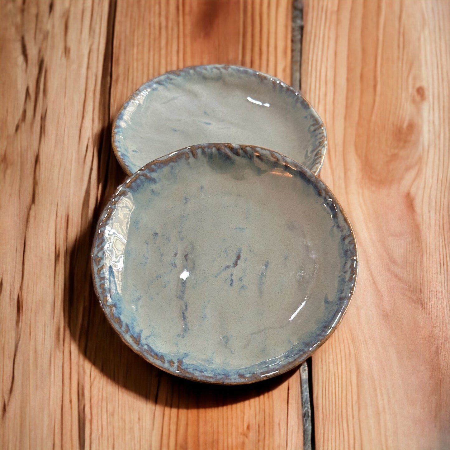 Alana stoneware snack plates - set of two
