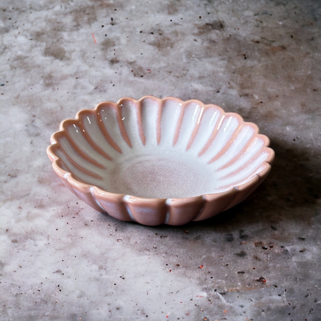 Blossom blush shallow bowls – set of 2