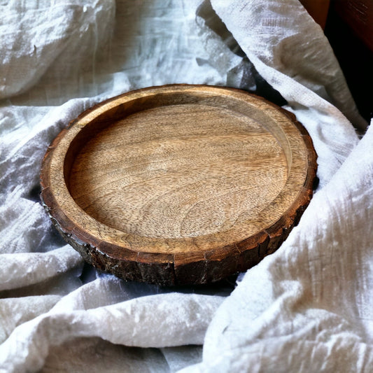 Rustic bark platter - medium or large - single