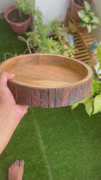 Rustic bark platter - medium or large - single